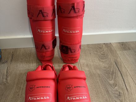 Scheen- en voetbescherming Arawaza maat L Rood